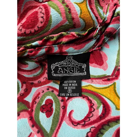 Vintage 90s Paisley Slip Dress | Angie Bias Cut Midi | Romantic Psychedelic | M - Picture 8 of 8
